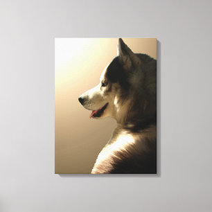 Husky Pup Print Husky Puppy Canvas Print