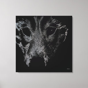 Husky Pup Print Husky Wolf Dog Canvas Print