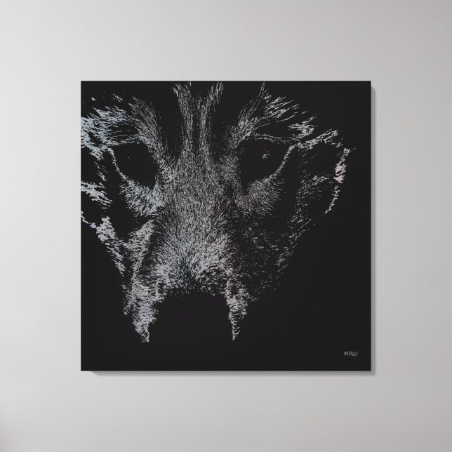 Husky Pup Print Husky Wolf Dog Canvas Print (Front)