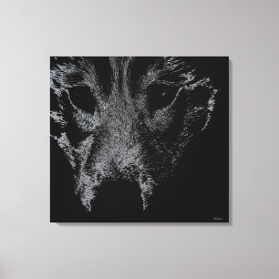 Husky Pup Print Husky Wolf Dog Canvas Print