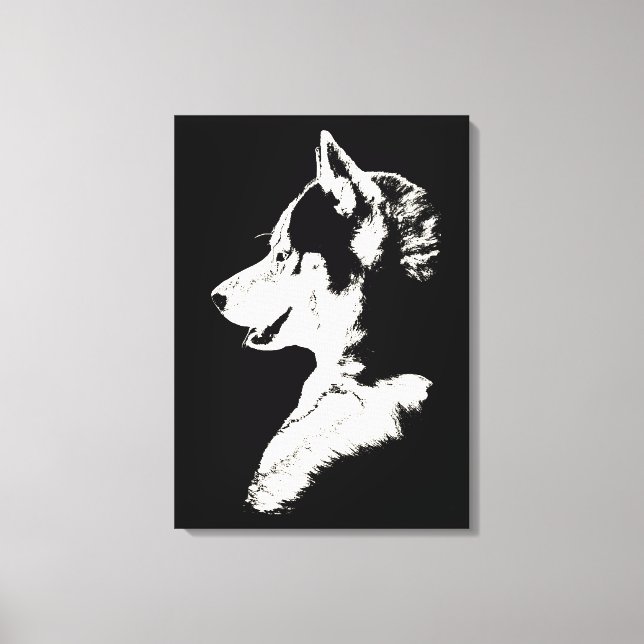 Husky Pup Print Siberian Husky Dog Canvas Print (Front)