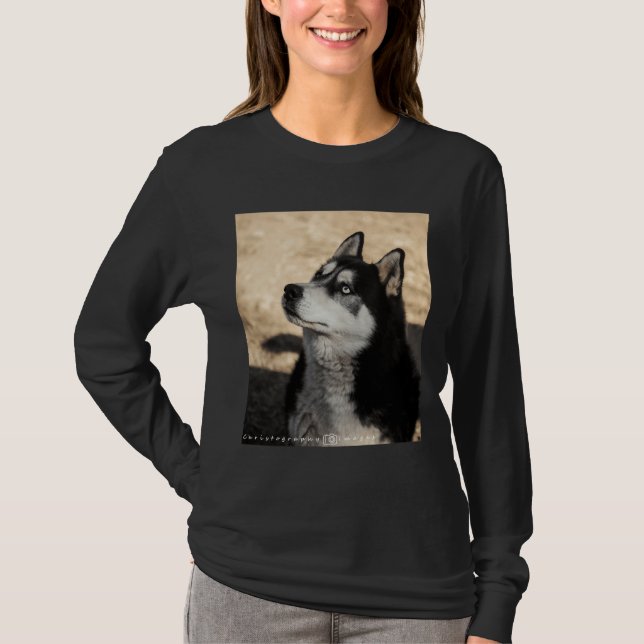 Husky Pup  Scoop T-Shirt (Front)