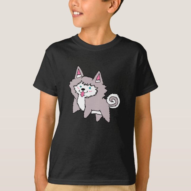 Husky Puppy Kid Shirt (Front)