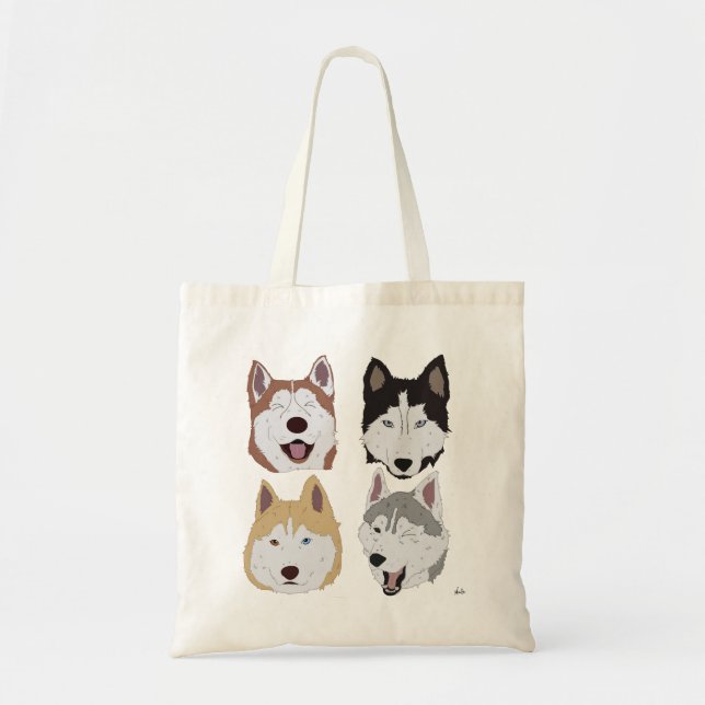 Husky Quad Tote Bag (Front)