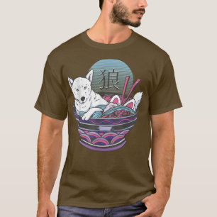 Husky Ramen Noodles Japanese Design With Kanji T-Shirt