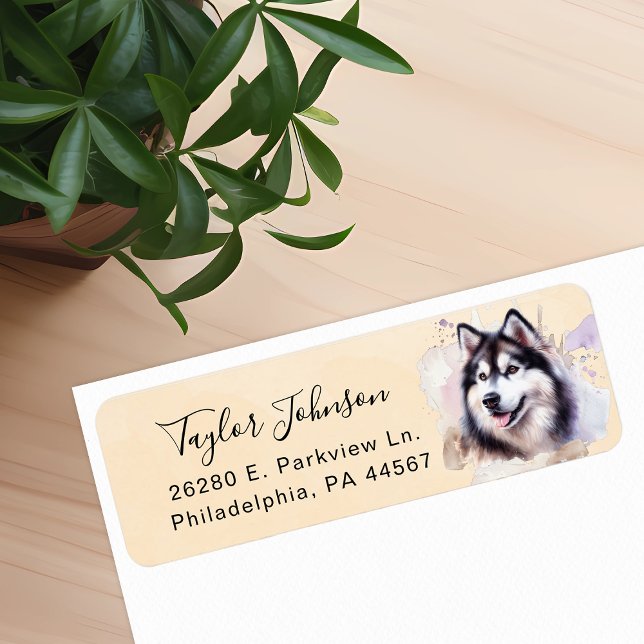 Husky Return Address Label (Creator Uploaded)