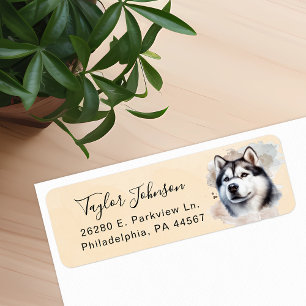 Husky Return Address Label