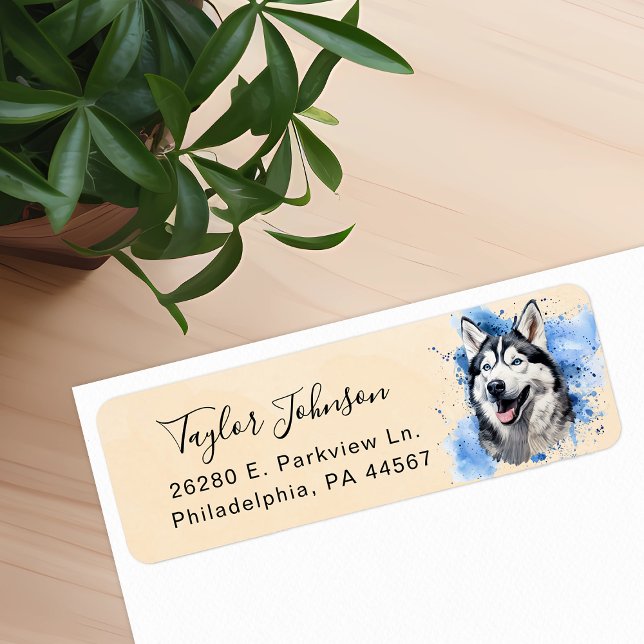 Husky Return Address Label (Creator Uploaded)