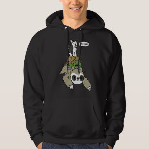 Husky Riding Sloth Tortoise Dog Hoodie
