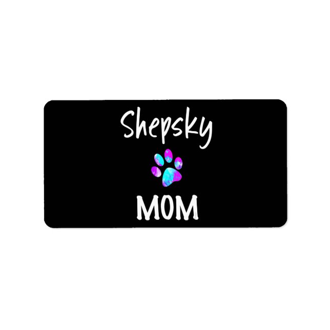 Husky | Shepsky Mum German Shepherd Husky Mix Dog Label (Front)