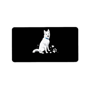 Husky Siberian Husky Sweet White Snow Dog Label
