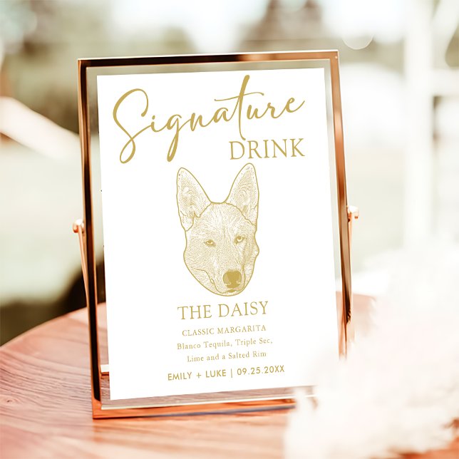 Husky Sibir Dog Wedding Signature Drink Sign (Creator Uploaded)