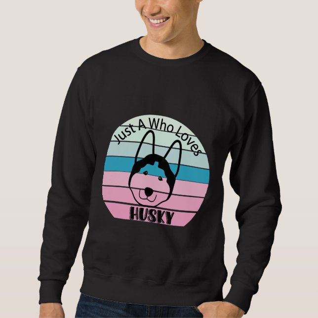 Husky Snow Dog Sweatshirt (Front)