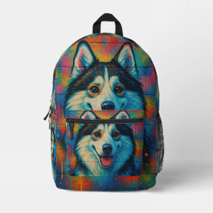 Husky Spectrum Printed Backpack