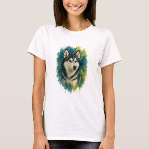 Husky Spirit Watercolor Majesty T-Shirt