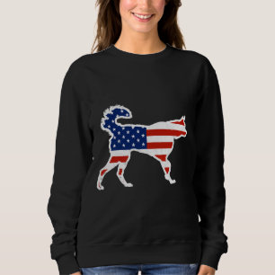 Husky Stars And Stripes Patriot Dog Sweatshirt