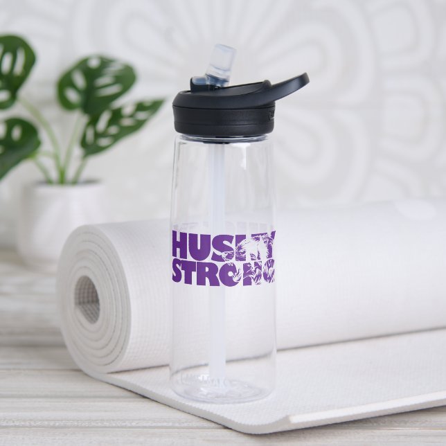 Husky Strong   Water Bottle (Yoga (Rotated))