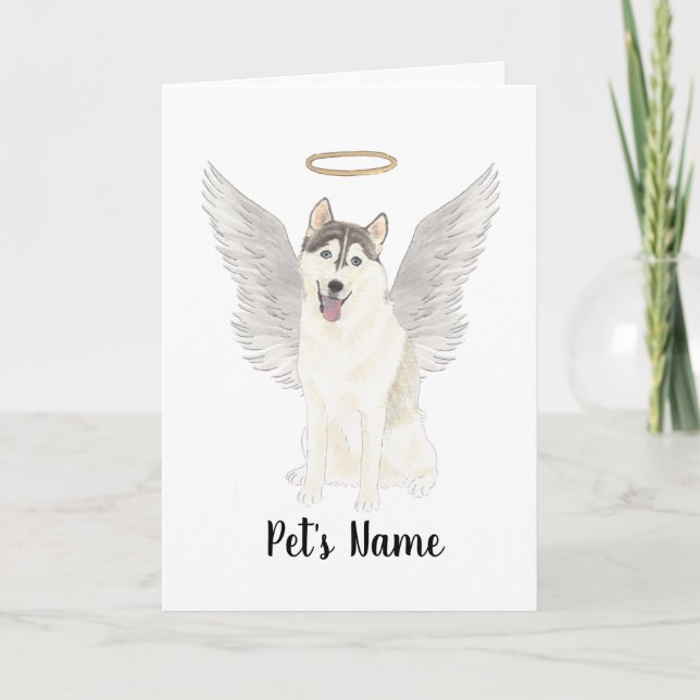 Husky Sympathy Memorial Card (Front)