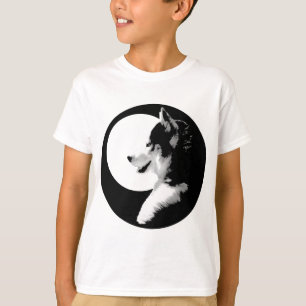 Husky T-Shirt Kids Sled Dog Kid Husky Ringer Shirt