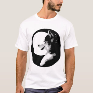 Husky T-Shirt Womens Husky / Wolf Art Tee Shirts