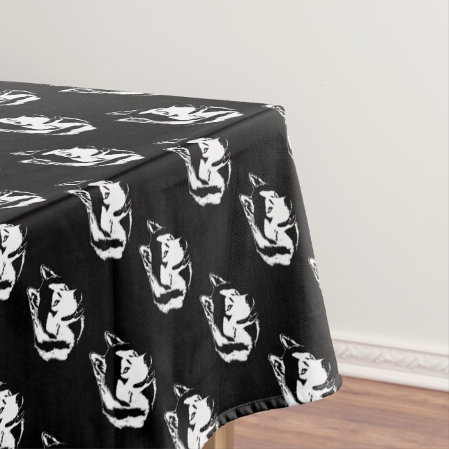 Husky Tablecloth Husky Malamute Art Tablecloth (In Situ)