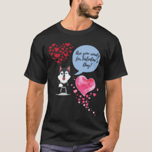 Husky Valentine’s Day Pink Style T-Shirt