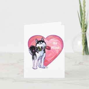 Husky Valentine's Day Holiday Card
