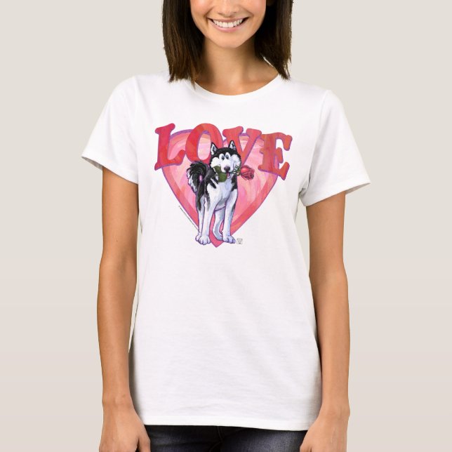 Husky Valentine's Day T-Shirt (Front)