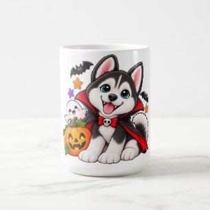 Husky Vampire Halloween T-Shirt Coffee Mug