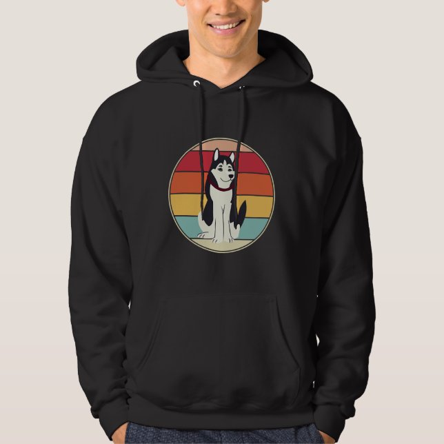 Husky Vintage Retro     Hoodie (Front)