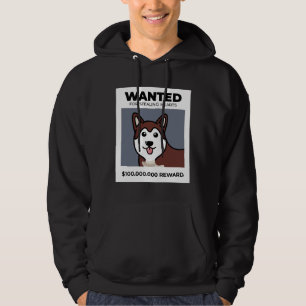 Husky Wanted Poster Hoodie