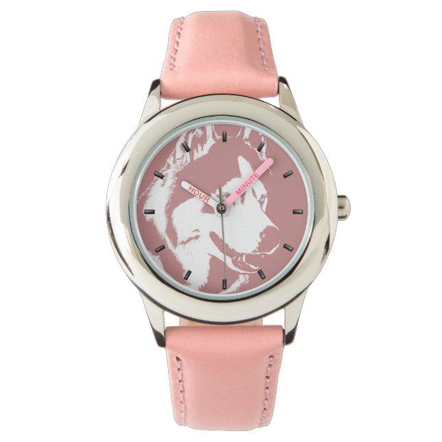 Husky Watch Siberian Husky Malamute Wrist Watch (Front)