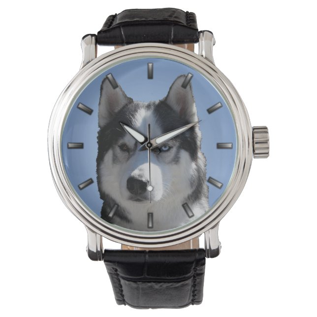 Husky Watch Siberian Husky Malamute Wrist Watch (Front)