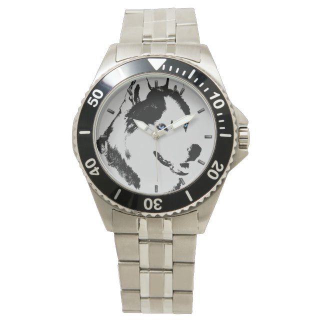 Husky Watch Siberian Husky Malamute Wrist Watch (Front)