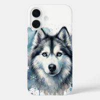 Husky Watercolor Art