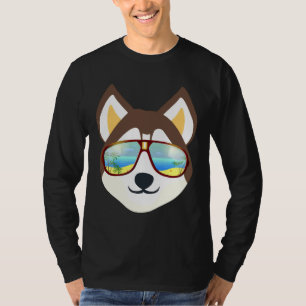 Husky Wearing Summer Sunglasses T-Shirt