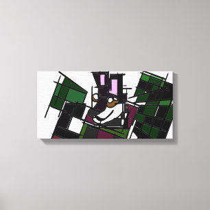 Husky winter canvas print