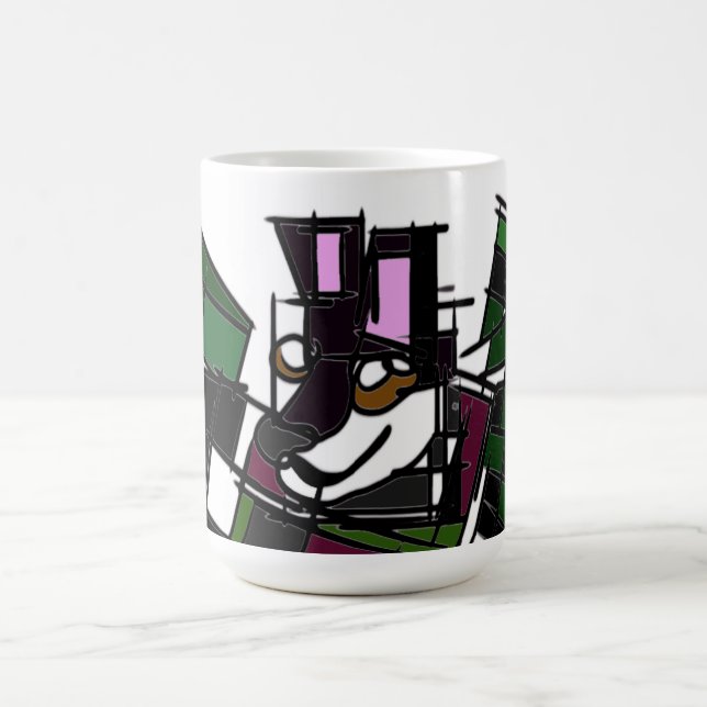 Husky winter  coffee mug (Center)