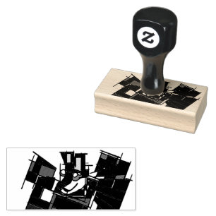 Husky winter rubber stamp