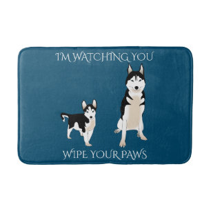 Husky Wipe Your Paws Bath Mat