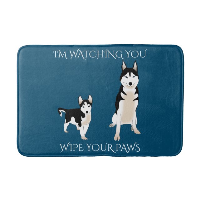 Husky Wipe Your Paws Bath Mat (Front)