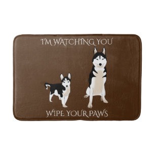 Husky Wipe Your Paws Bath Mat