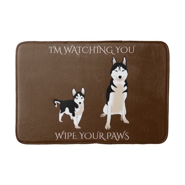 Husky Wipe Your Paws Bath Mat (Front)