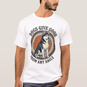 Husky Wordplay Tee Vintage Engraving Dog Quote Des