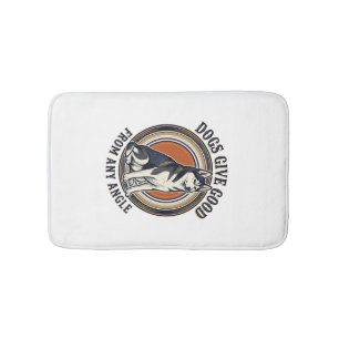 Husky Wordplay Tee Vintage Engraving Dog Quote Des Bath Mat