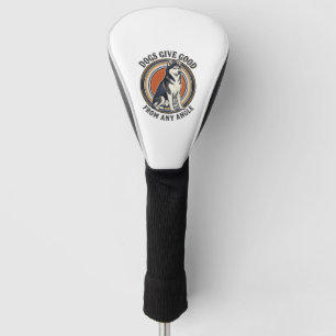 Husky Wordplay Tee Vintage Engraving Dog Quote Des Golf Head Cover