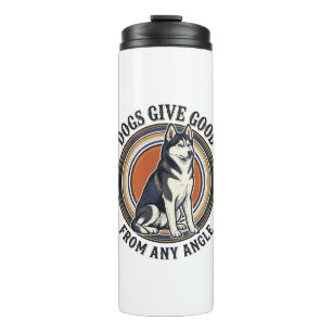Husky Wordplay Tee Vintage Engraving Dog Quote Des Thermal Tumbler
