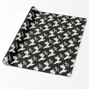 Husky Wrapping Paper Husky Puppy Sled Dog Paper