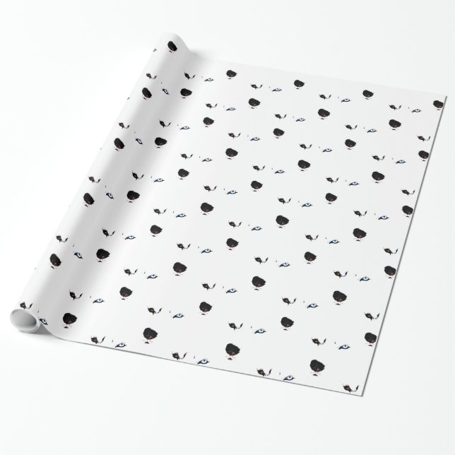 Husky Wrapping Paper Husky Sled Dog Paper (Unrolled)