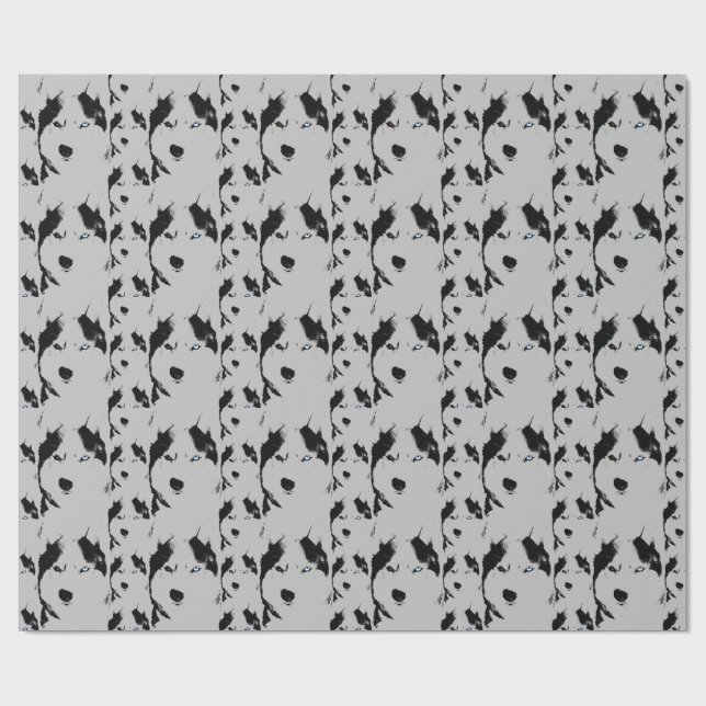 Husky Wrapping Paper Husky Sled Dog Paper (Flat)